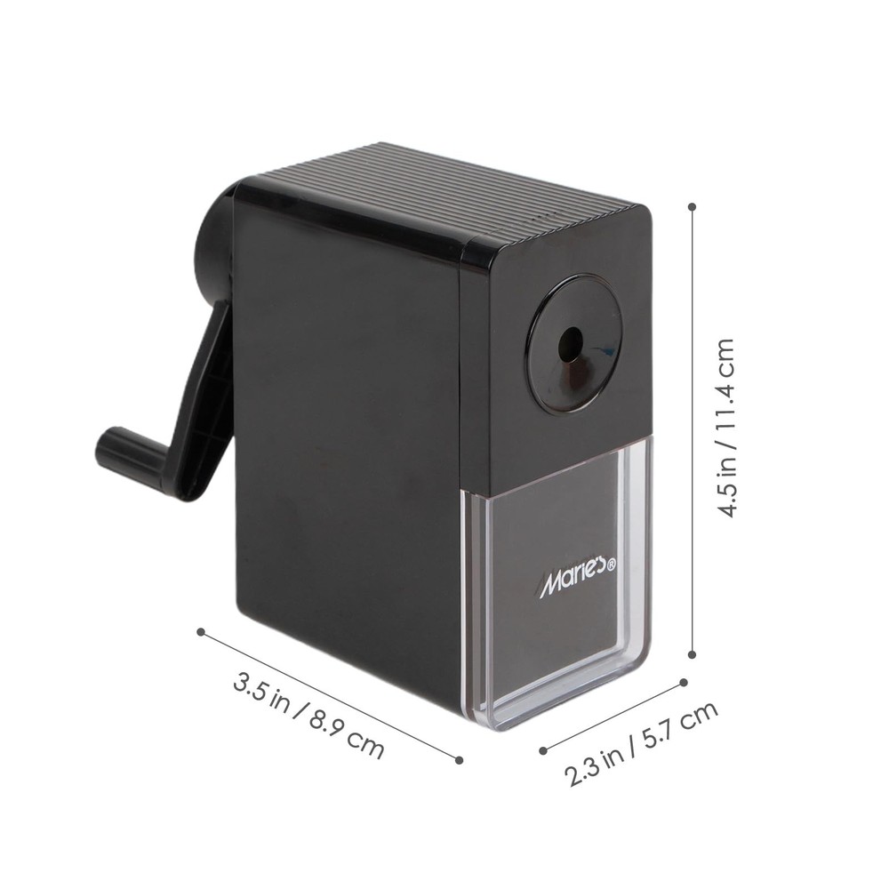 Marie's Long Point Manual Pencil Sharpener, 5-Level Adjustable Hand Crank Sha...
