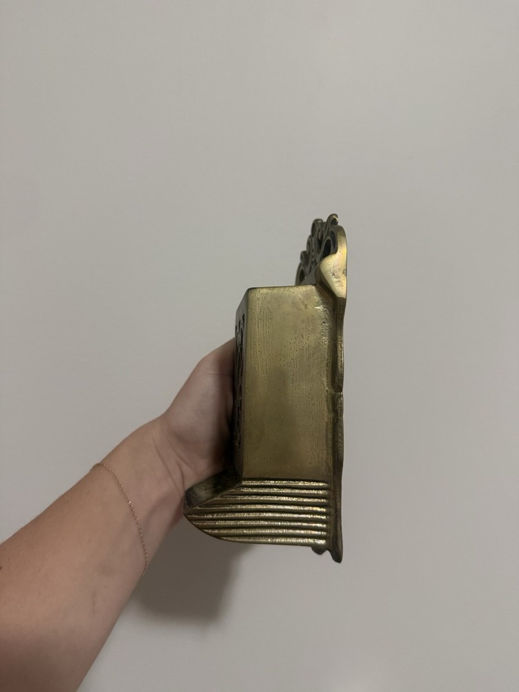 Ornate Brass Wall Mount Matchbox Holder