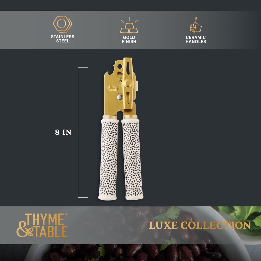 Thyme & Table Can Opener with Ceramic Dot Handle