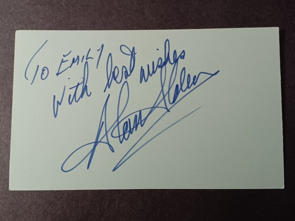 Alan Alder (d. 2019) Signed Index Card - Ballet