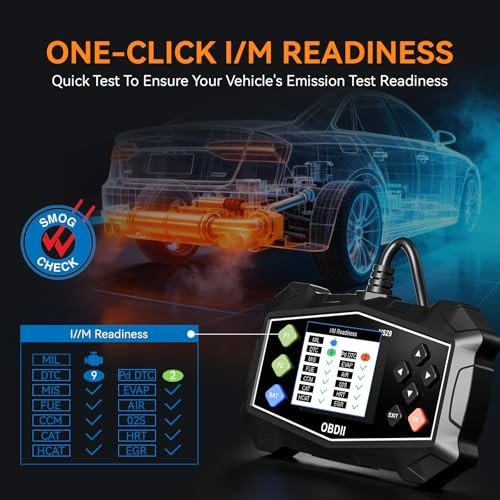 Enhanced OBD2 Scanner Diagnostic Tool - Check Engine Code Reader with Battery