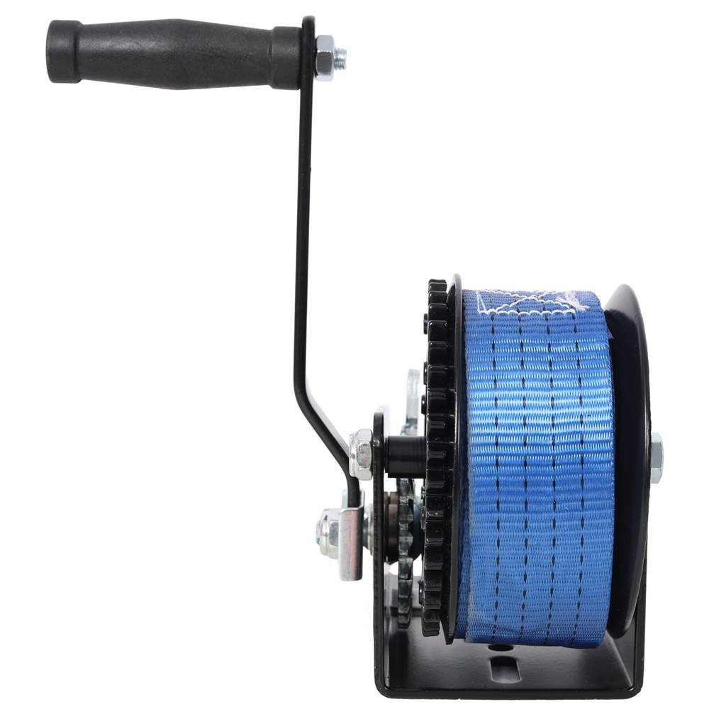 2000LB Hand Winch with Two-Way Ratchet & 26FT Strap for Towing