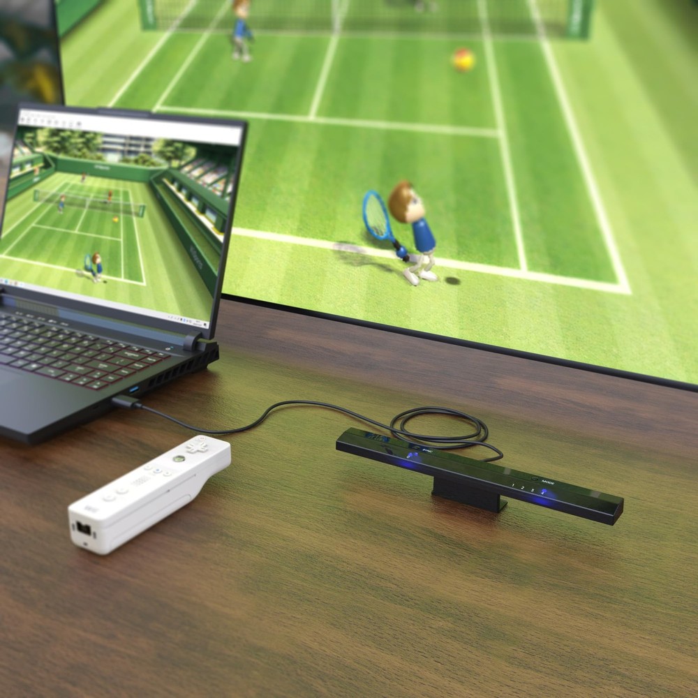 MAYFLASH W010 Wireless Sensor Dolphinbar for PC USB Wii Remote 1 Pack, black