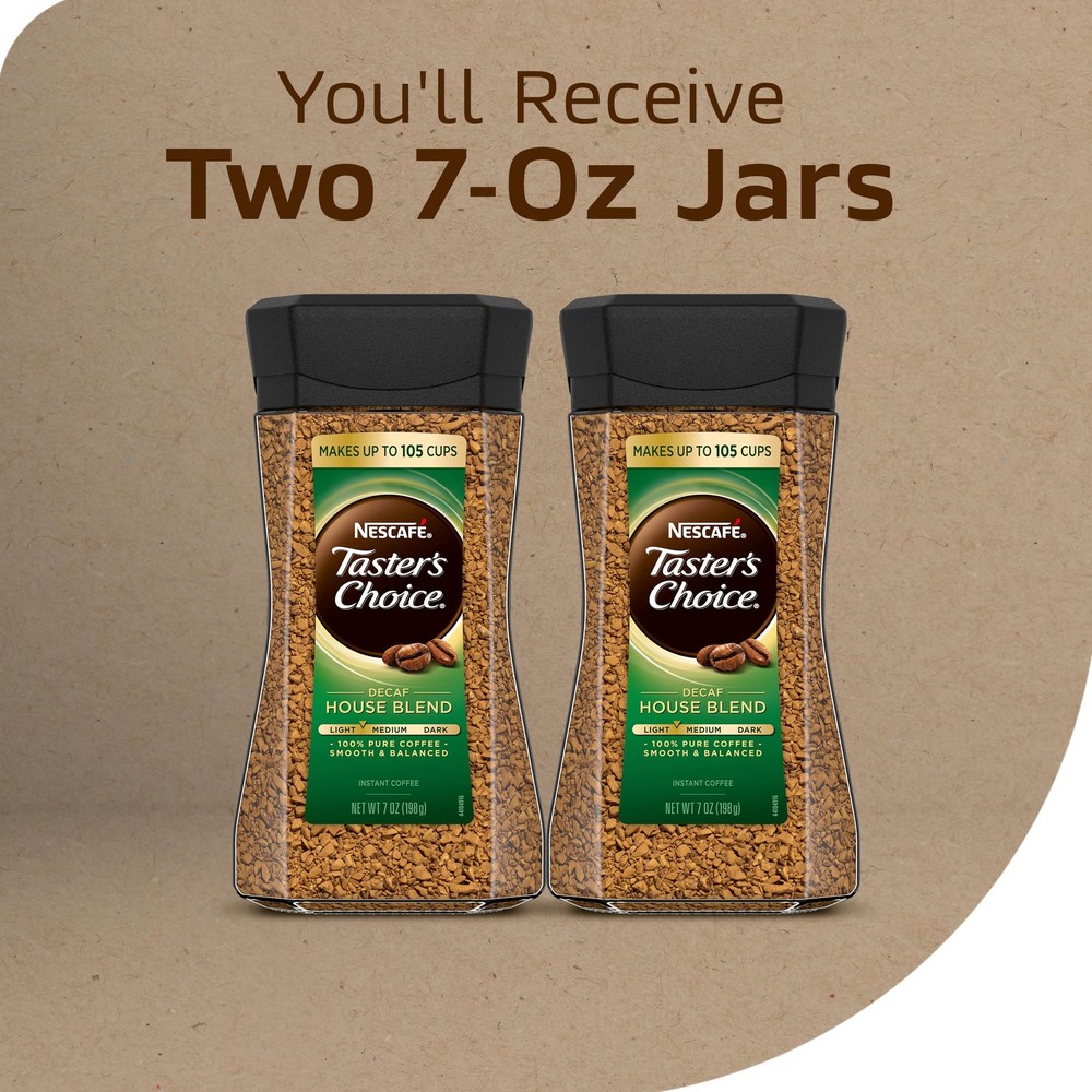 NESCAFÉ Taster's Choice Decaf Instant Coffee Light Medium Roast 14 Oz