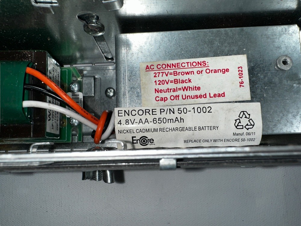 Encore Lighting HE Edge Lite LED Exit Sign Housing Only Battery Backup Frame