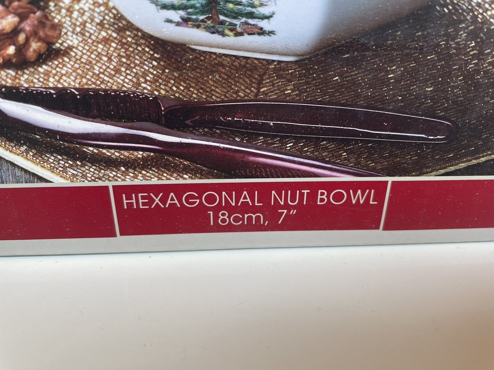 Spode Beautiful Hexagon 7" Nut Bowl~CHRISTMAS XT5763-XP