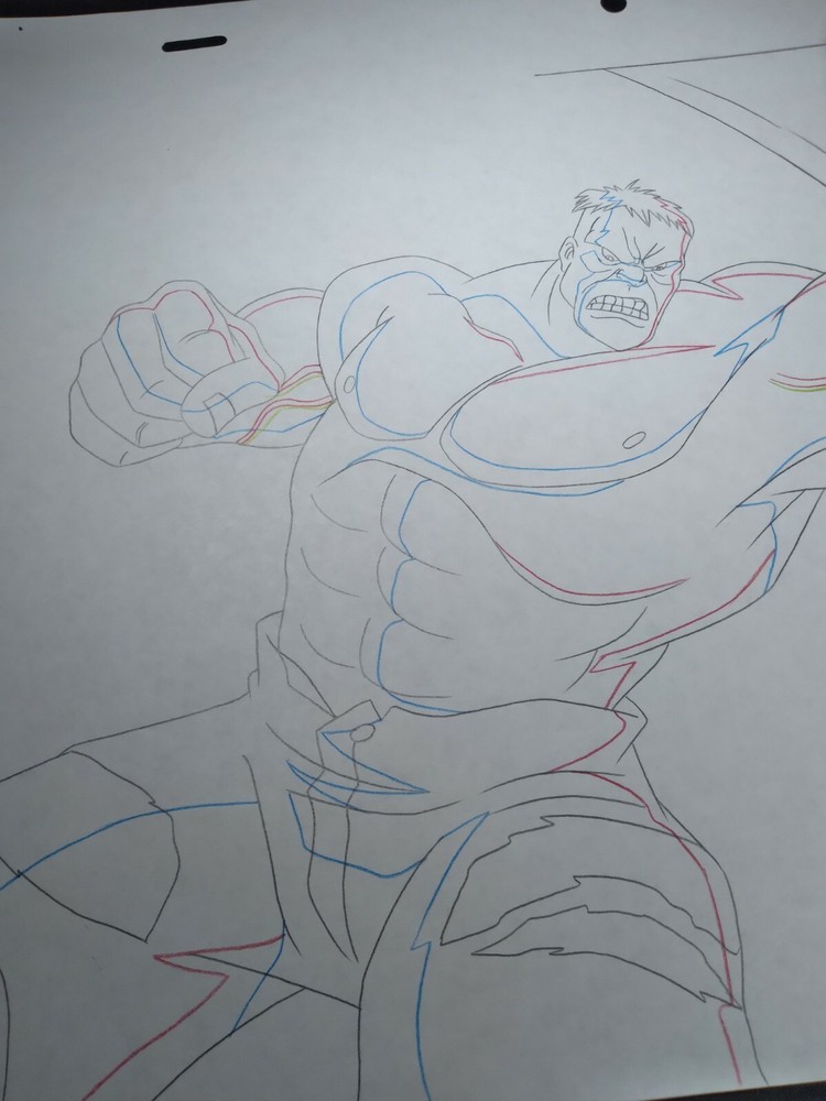 Marvel animation cels Production Art Marvel Comics AVENGERS ASSEMBLE THE HULK