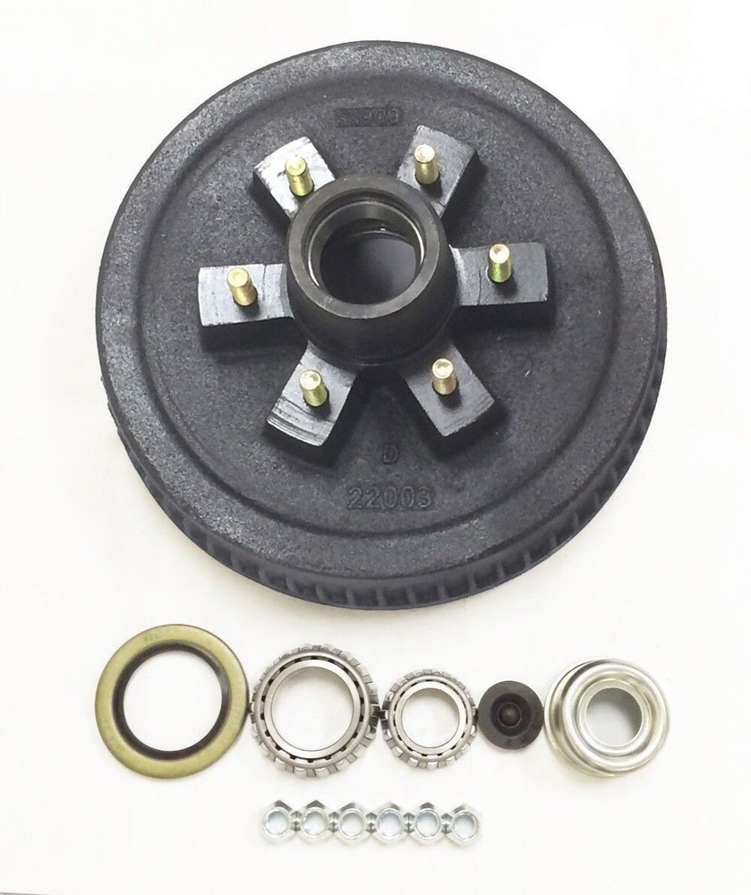 One 12"X2" Trailer Brake Hub Drum Kit 6 on 5.5" for 5200 - 6000 lbs axle -22003K