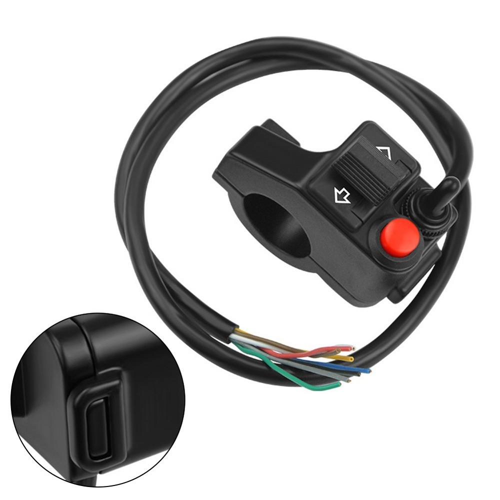 Motorcycle Switches Handlebar Switch Headlight Button 12V ABS Aluminum