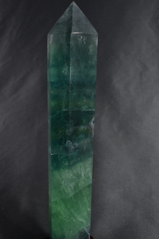 Green Fluorite Tower / Obelisk – UV Reactive Crystal Display