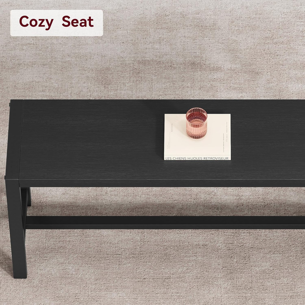 Dining Table Set with 2 Benches, Space-Saving Kitchen Table for Small Spaces & A