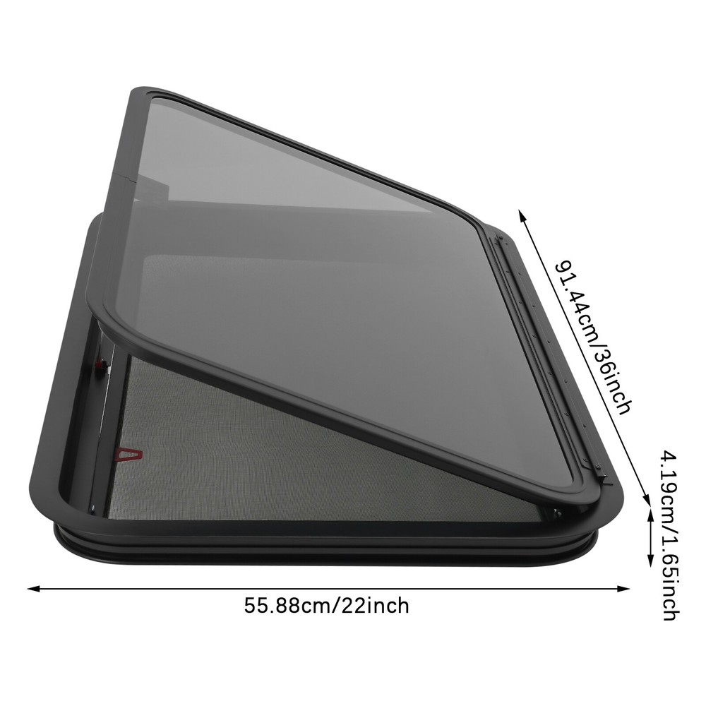 36" Wide x 22" Height Emergency Exit Window RV Window W/ Removable Screen