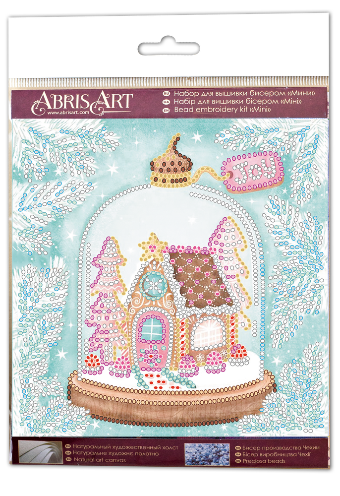 DIY Bead Embroidery Kit Cheerful House Beaded stitching needlepoint beadwork