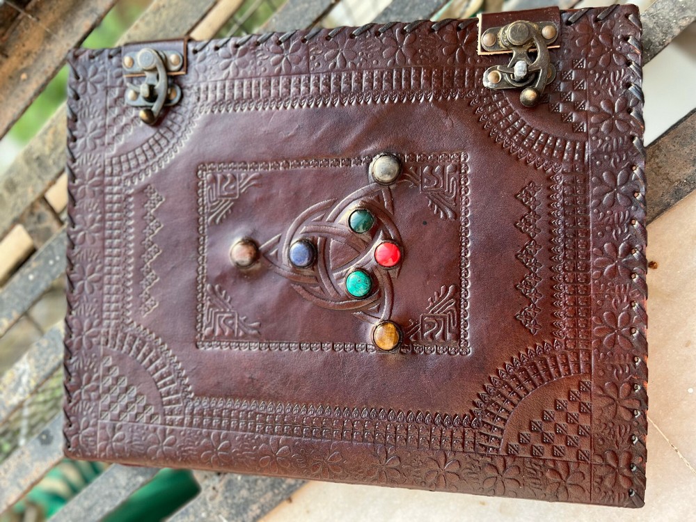 Extra large Leather Premium Handmade journal antique designs Seven Stone Book