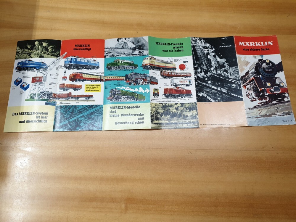 Marklin Folding Catalog Novelty 1966/67 German Language 12 Sides