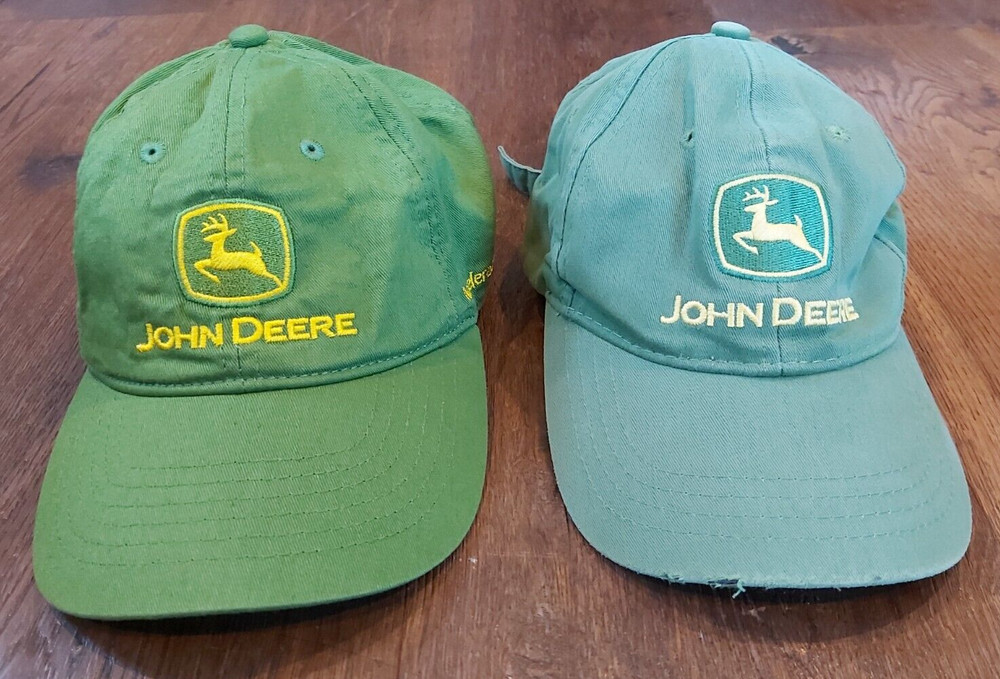 2 JOHN DEERE DAD HATS! One quite new and one quite used!