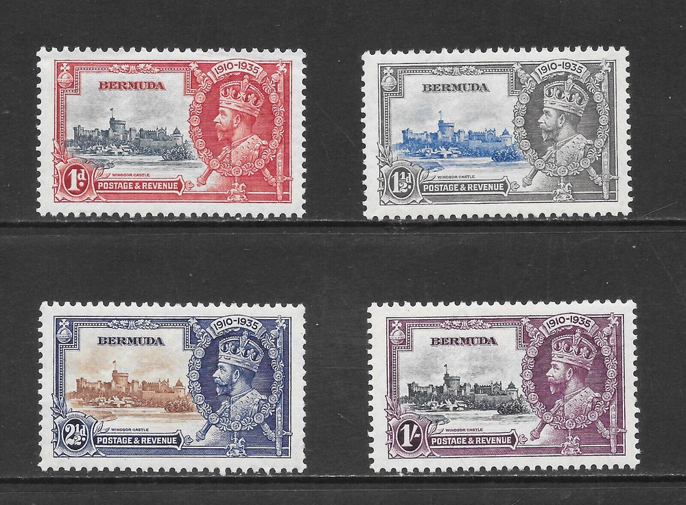 BERMUDA SCOTT 100 - 103 MNH VF SET - 1935 SILVER JUBILEE ISSUE (C)