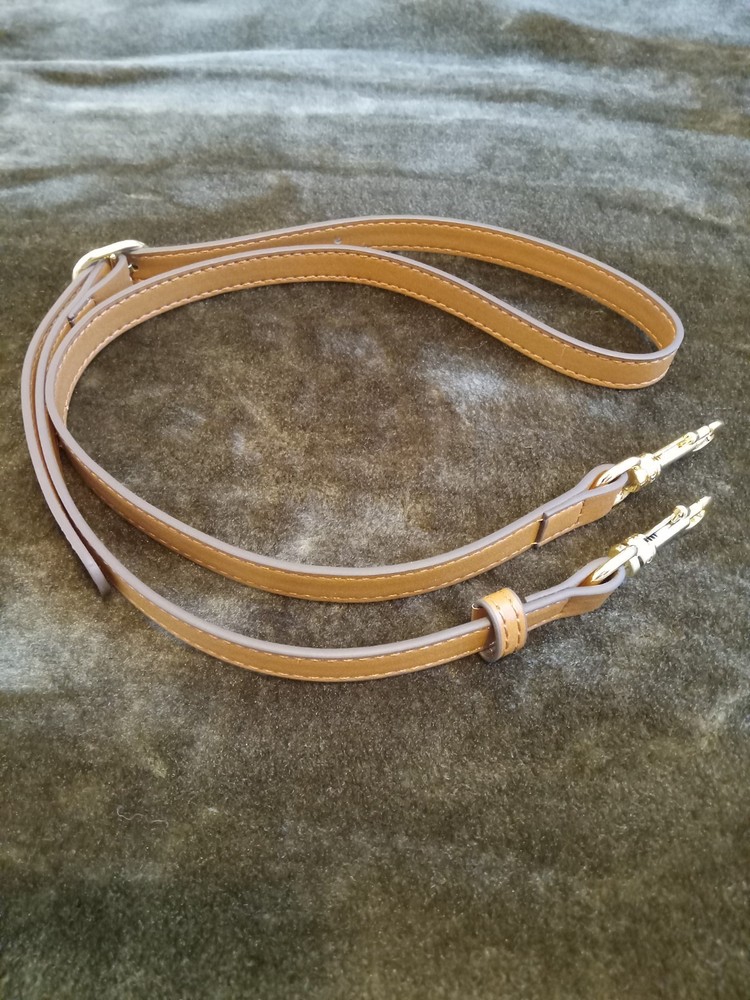 Gucci Light Brown Leather Adjustable Replacement Crossbody Strap NWOT