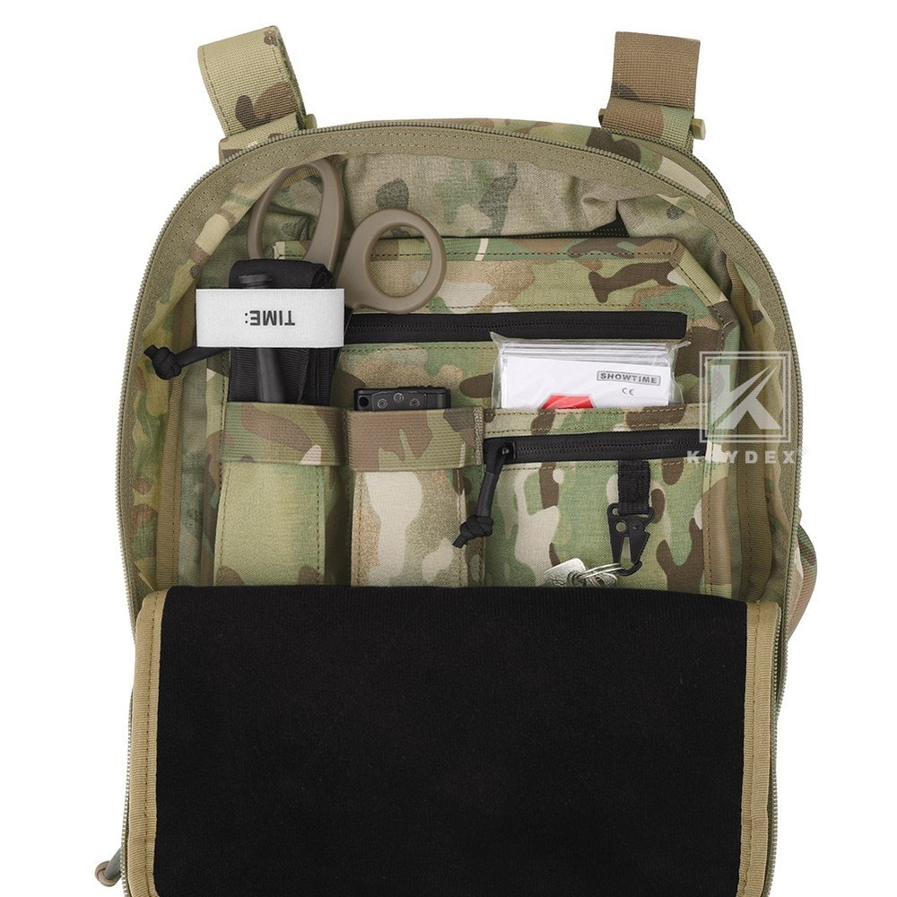 KRYDEX Tactical Organizer Panel Hook Backed Admin EDC Holder Lightweight MC Camo
