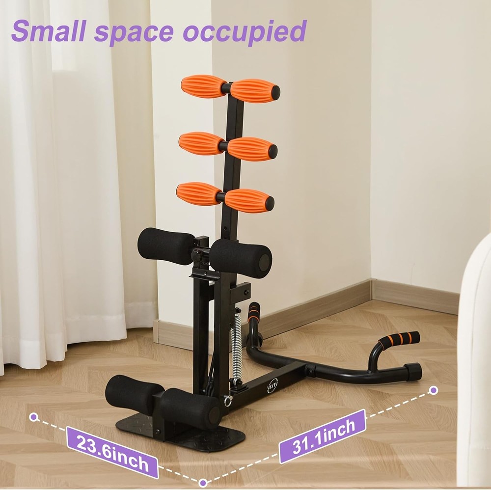 Deep Squat Machine, Adjustable Glutes Trainer Machine, Core & Abs for Low Impact