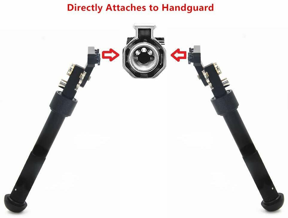 Hunting V8 Bipod Side Mount 6.5'' - 9'' Adjustable Folding Legs For Rail