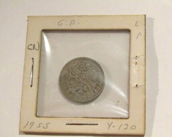 Great Britain 1955 6 Pence Sixpence Coin