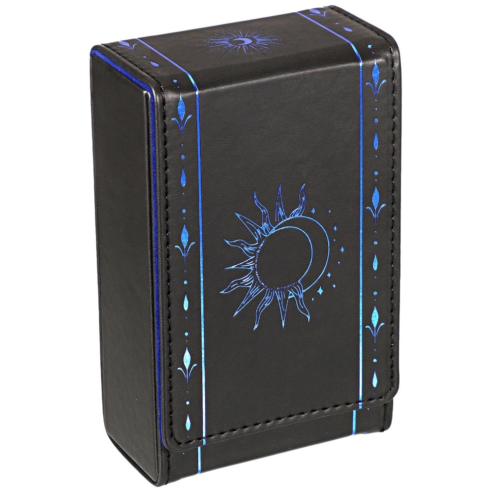 PU Leather Tarot Card Protective Case, Sun Moon Pattern Design Tarot Deck Sto...