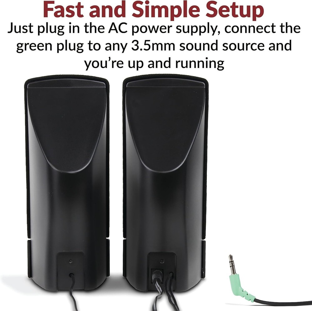 2014 Computer Speakers Full Stereo Sound Easy Setup with Controls