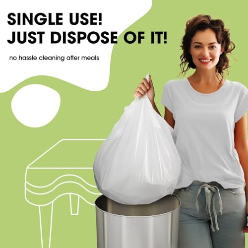 Plastic Table Cloth Disposable - 8 Packs, Table 54" X 108" Rectangle White