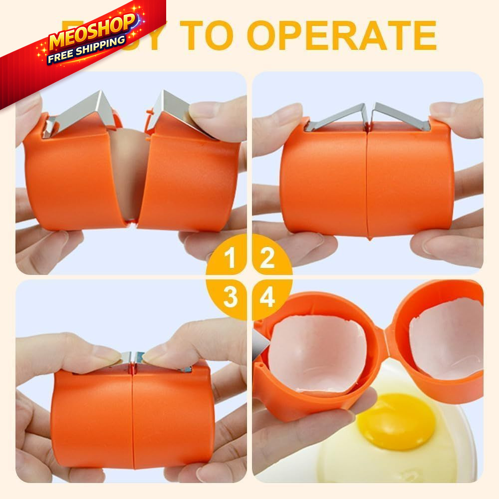 3Pcs Egg Shell Opener, 2025 New Cracker Tool for Raw Eggs, Hard 0.1,