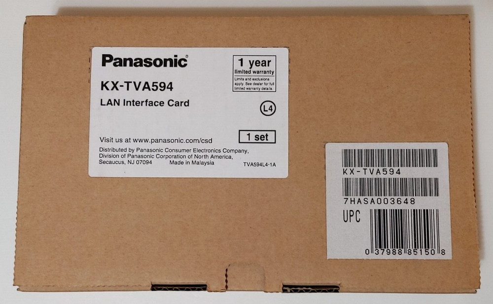 Panasonic KX-TVA594 LAN Interface card Requires pro install