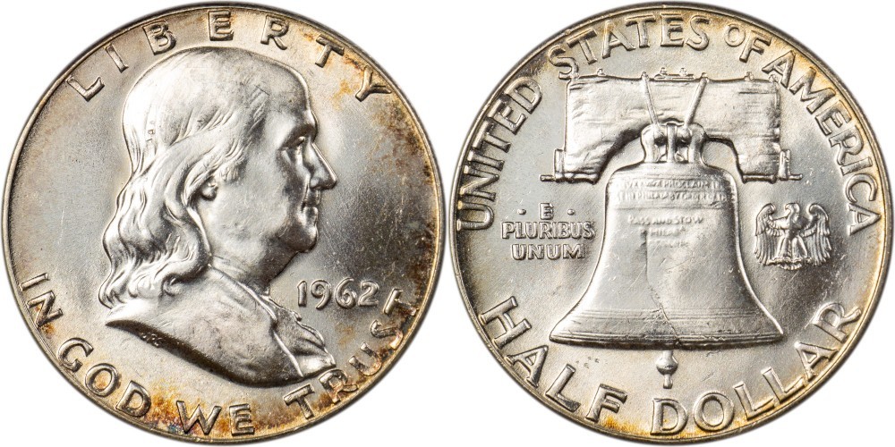 1962 Franklin Half Dollar - Nicely Toned - CH BU!