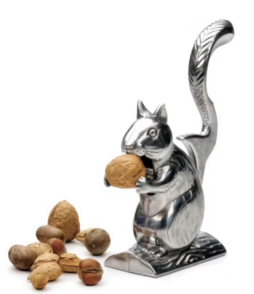 Squirrel Nutcracker Davy Crackett Nut Cracker Mechanical Cast Aluminum