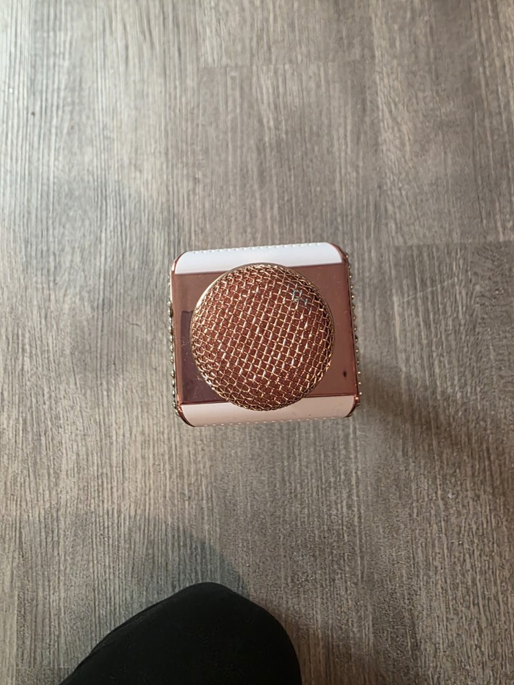 Gold Glitter Wireless Karaoke Microphone Handheld with USB Charging