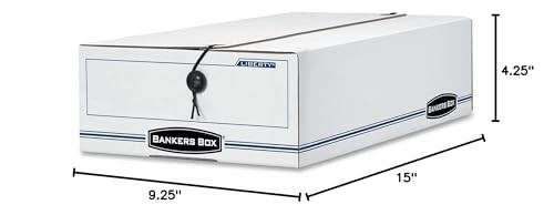 Bankers Box LIBERTY Check and Form Boxes, Standard Set-Up, String and Button, 9