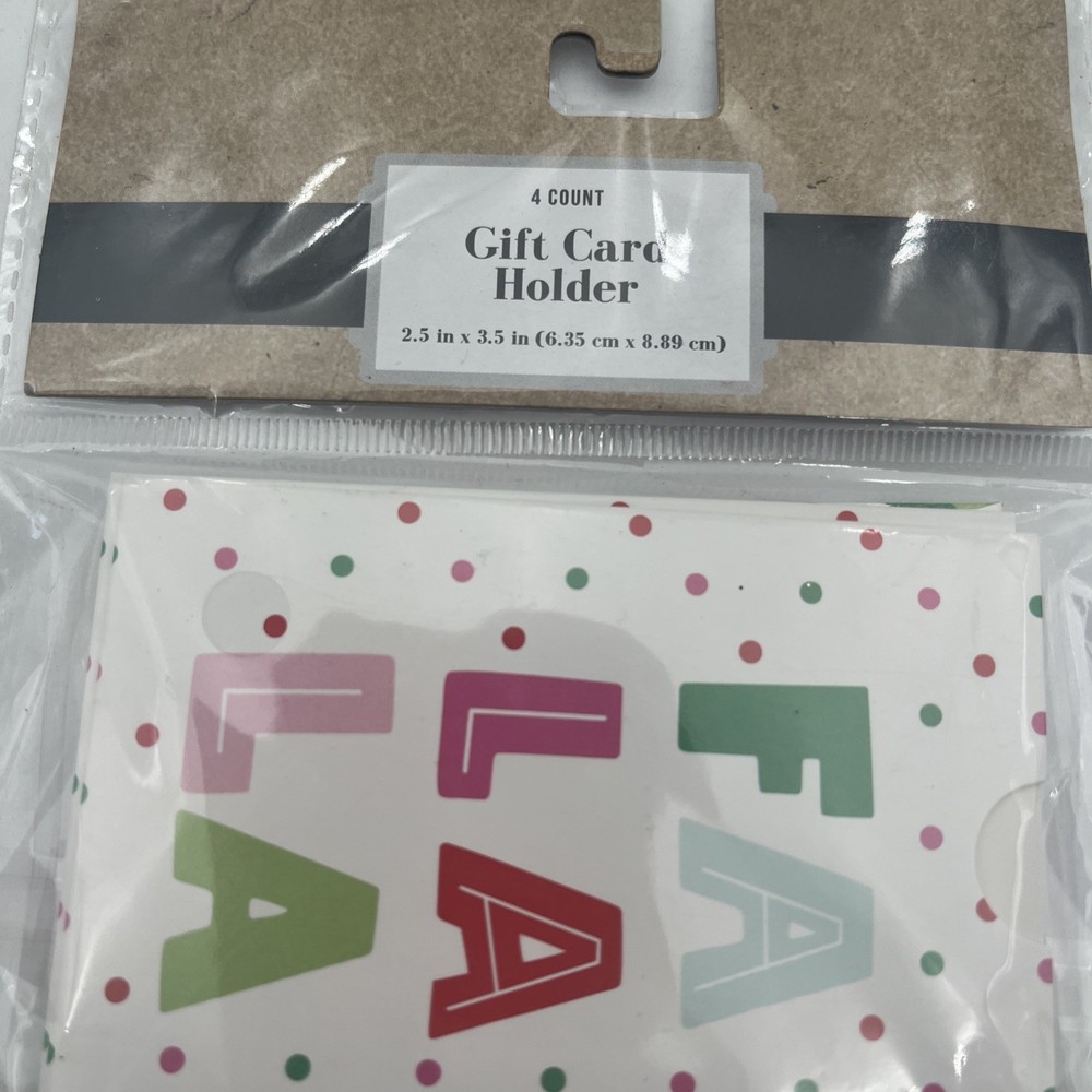 Fa La La Gift Card Holder 4ct