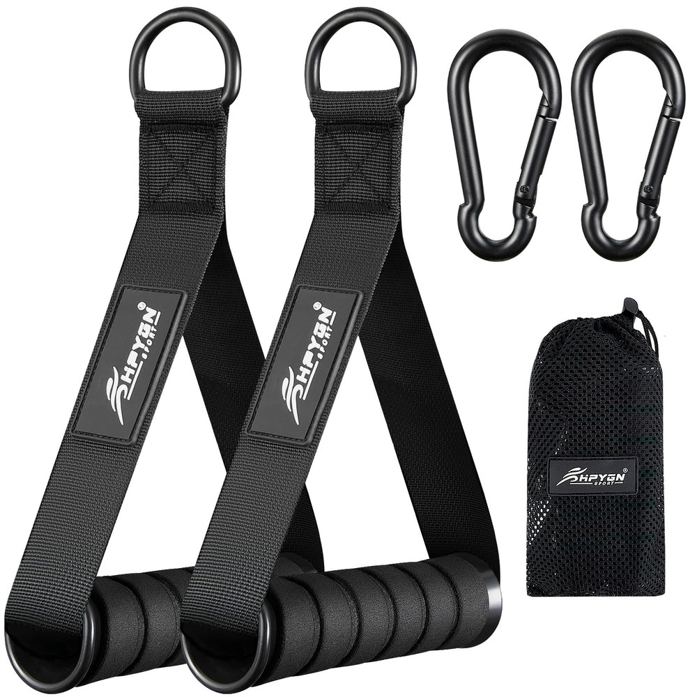 HPYGN Exercise Handles, Gym Handles for Cable Machine, Black