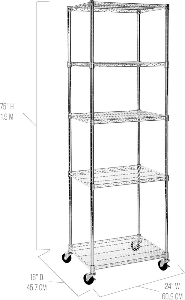 Seville Classics Heavy Duty NSF Solid Steel Wire Rack Storage Unit Organizer