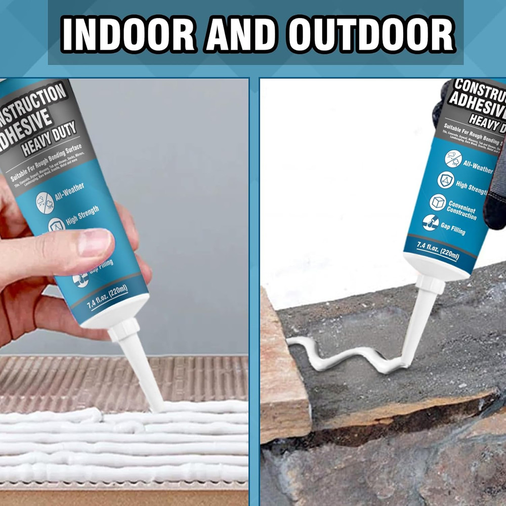 Construction Adhesive Heavy Duty, Cement Glue for Concrete, Tile, Cement, Floor,