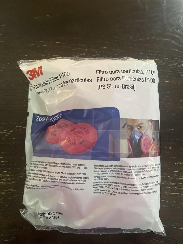 3M 2091 NIOSH P100 Particulate Filter - 2 Count