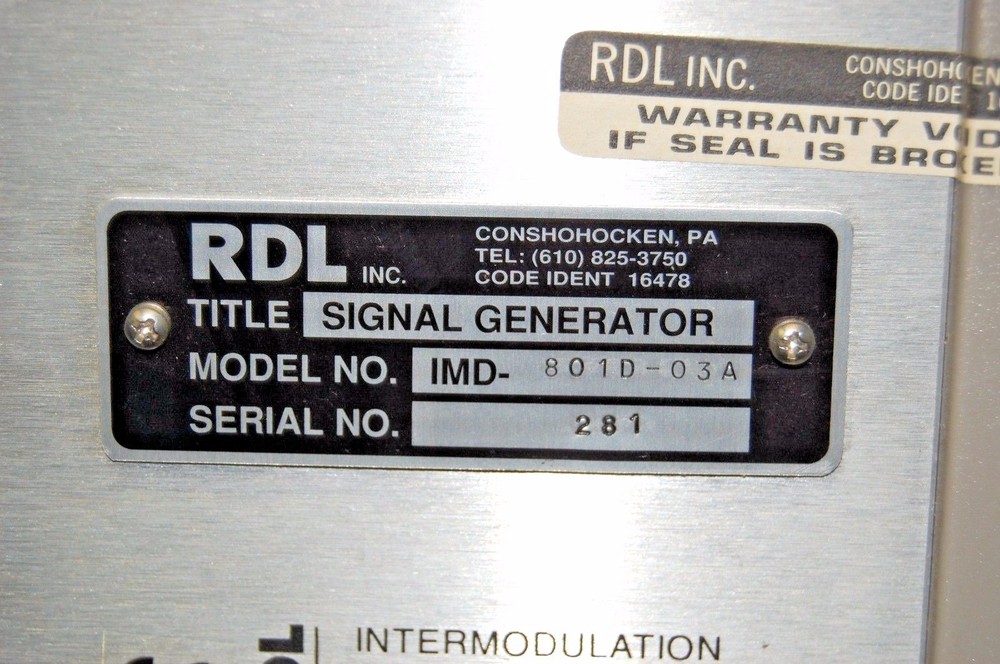 RDL Inc, IMD-801D-03A, Intermodulation Distortion Simulator (#1), Powers Up