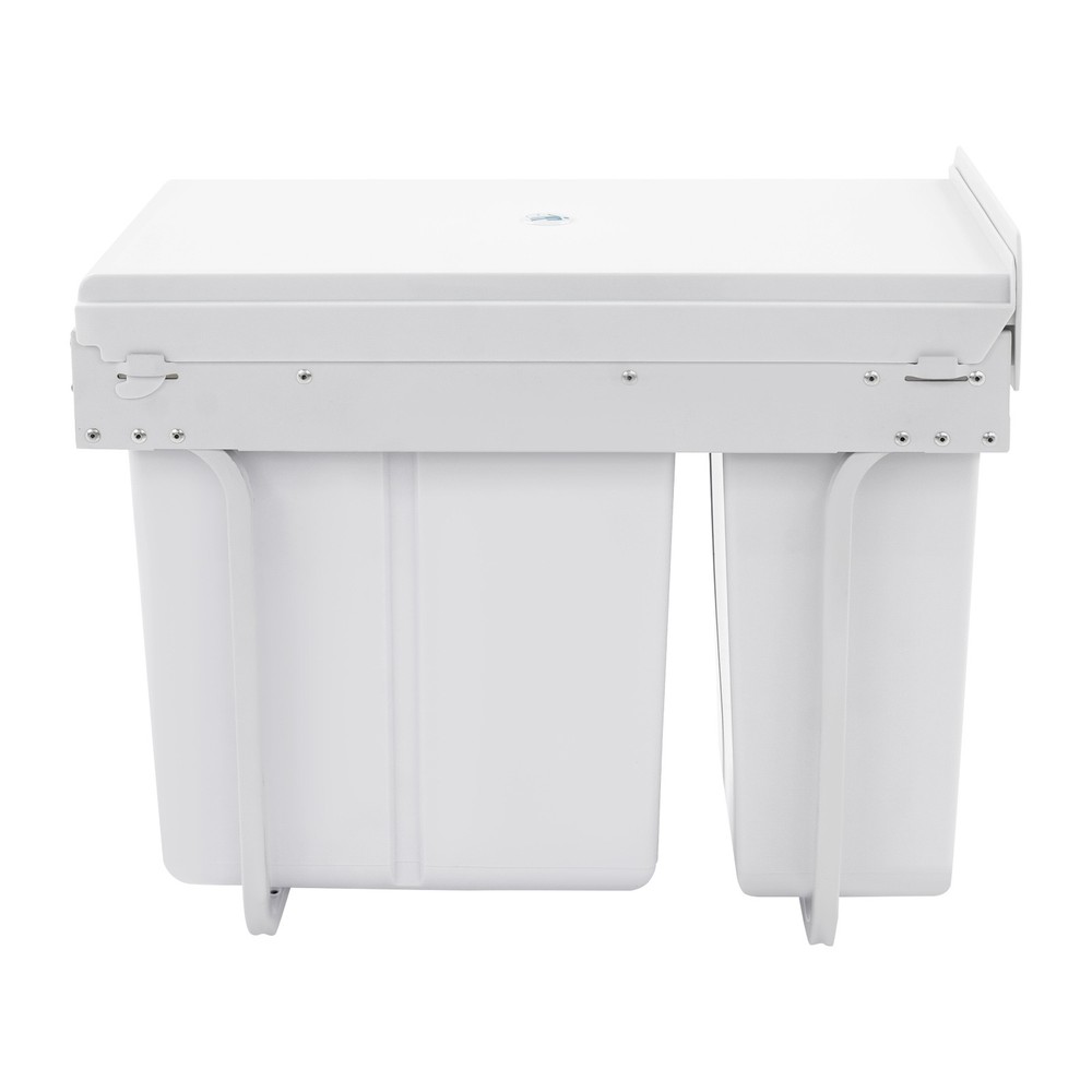 Double Pull Out Under Cabinet Trash Can 10L+20L Garbage Can Kitchen Waste Bin