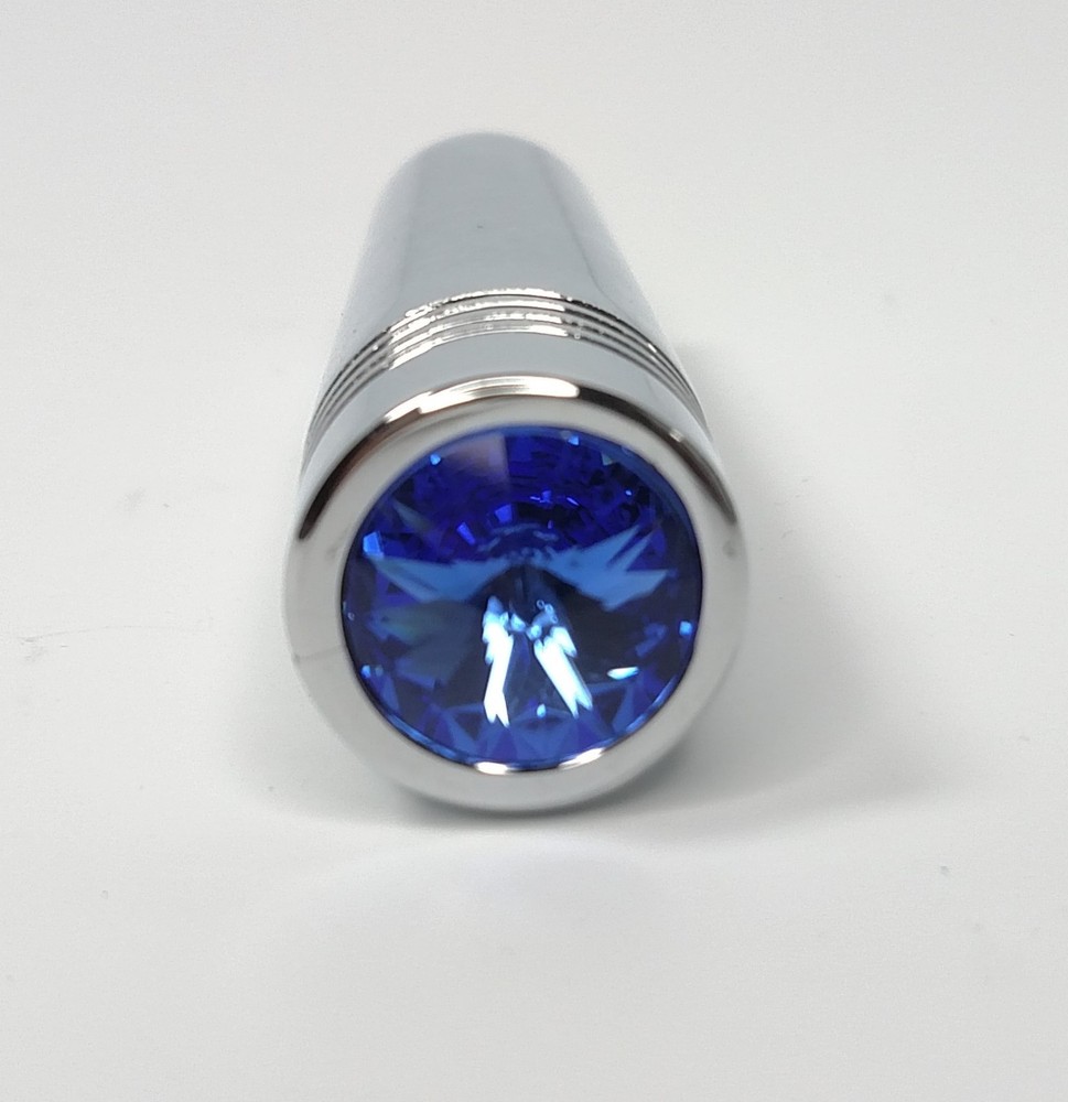 (Set/20) Blue Crystal Chrome Toggle Switch Extensions - Freightliner 2-1/4" Long