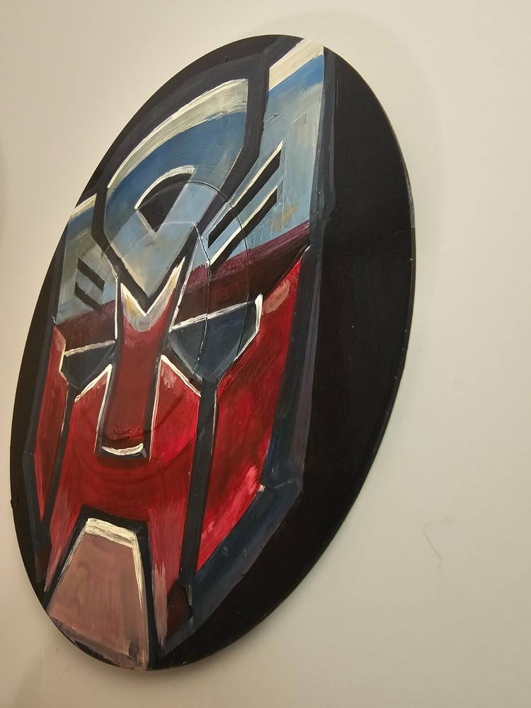 Handpainted Transformers Vinyl Record - 45 - Autobots - Wall hanging decor