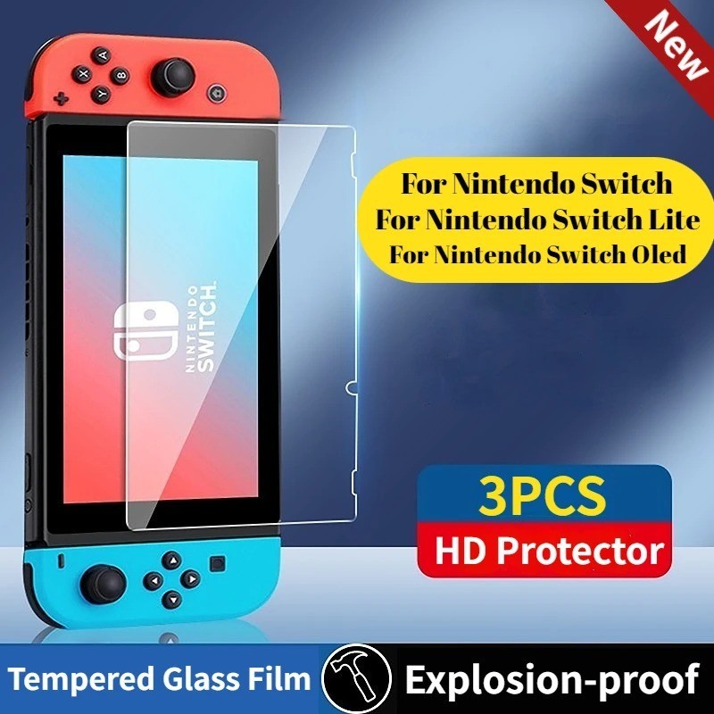 Tempered Glass Screen Protector For Nintendo Switch Lite OLED HD Protective Film