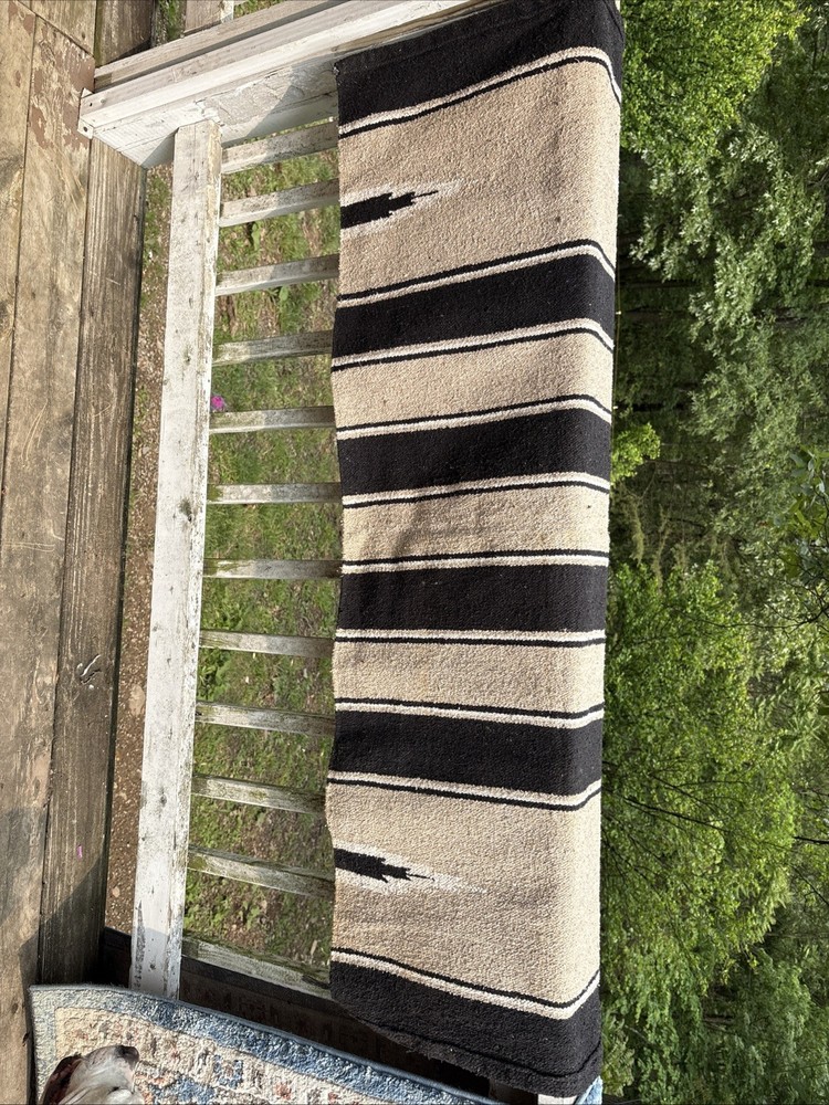 Aztec Tan Black Western Saddle Pad￼