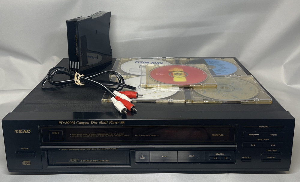 TESTED TEAC PD-800M  CD Multi Player  6 Disc 3 Beam Laserdiode + Magazine BUNDLE