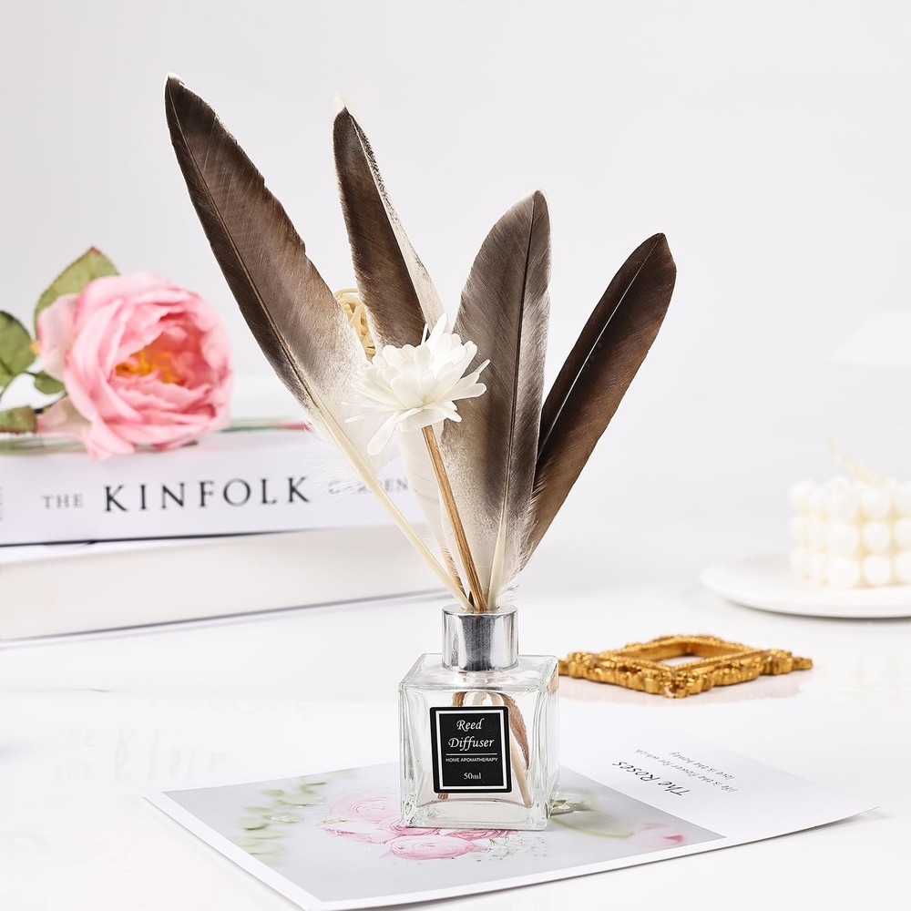 60pcs Natural Pheasant Feathers Bulk Spotted Feathers 6 Styles Mixed Feathers...