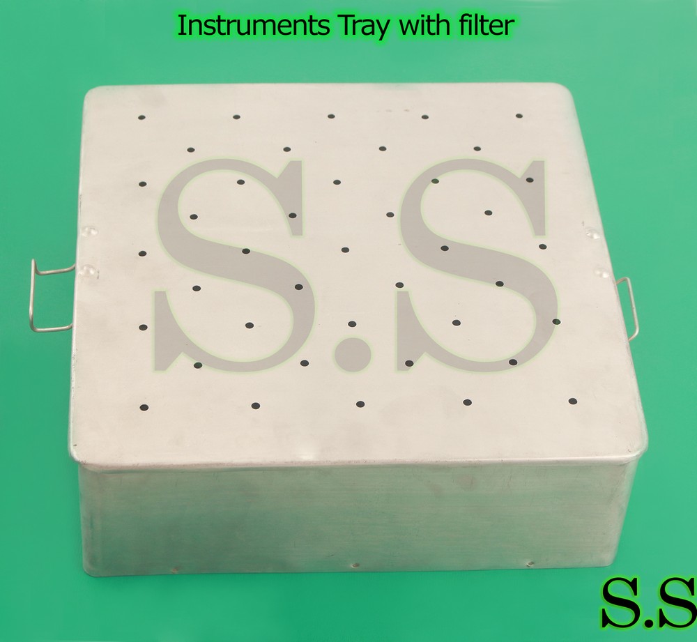 Instruments Tray with filter Surgical Hollowware Insts
