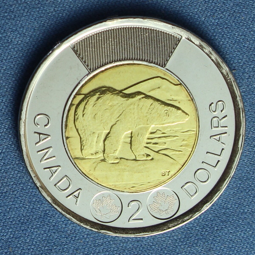 Canada 2015 Toonie 2$ from a Mint Roll (Normal Reverse)